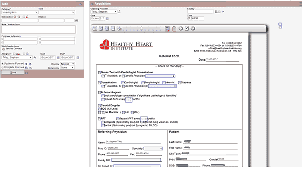 Referral EMR step two screenshot